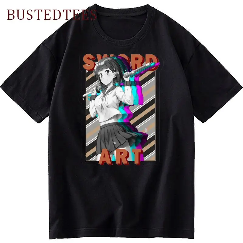 

Sword Art Online Anime Cartoon T Shirt Men/Women Clothes Streetwear Print Loose Tops Summer Black T-shirts Punk Harajuku Unisex