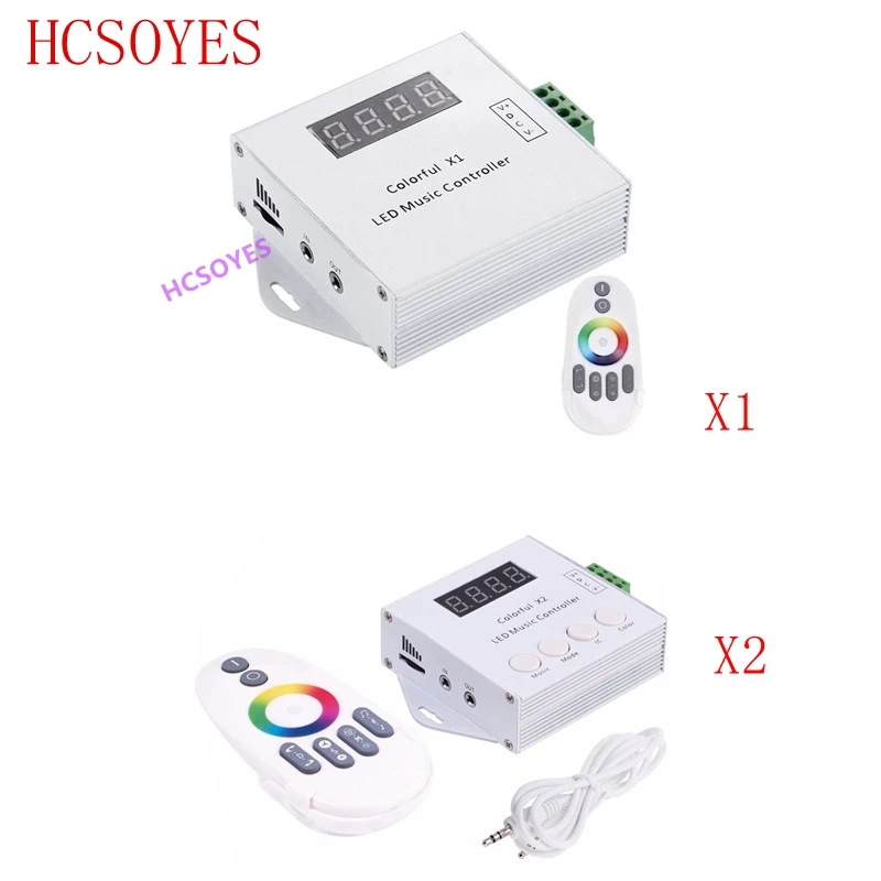 Цветной музыкальный контроллер X1 X2 DC5V 12V 24V WS2812 WS2811 WS2813 6803 1903 IC цифровой адресуемый