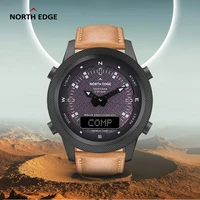 north edge men solar power digital watch compass outdoor sport watches waterproof 50m alarm countdown stopwatch smart watch