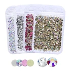 Гарантия качества! Различные прозрачные Стразы AB без горячей фиксации ss3-ss30, с плоской задней частью, кристаллы СТРАЗА под камень, блестки для 3d ногтей