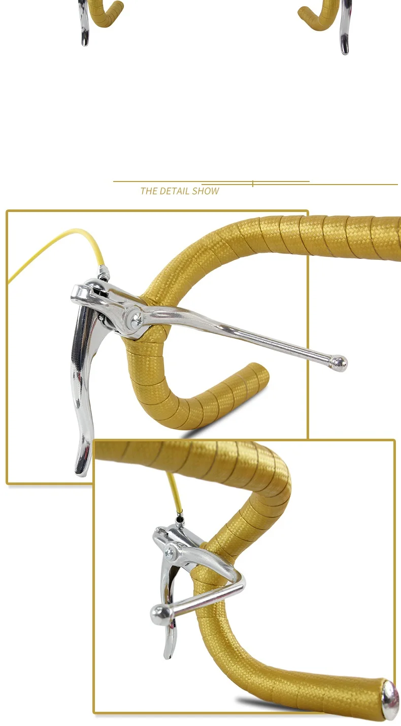 Retro Bicycle Double Brake Lever 22.2mm Racing Bike Brake Lever Road Handlebar/Bent Bar Bike Parts Cycling Black/Silver DC165