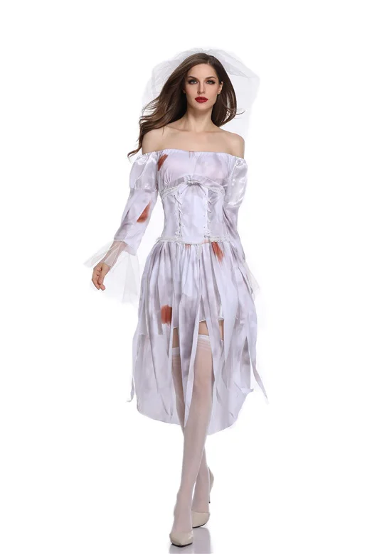 

Vampire Halloween costume queen long dress ghost bride queen female cosplay European beauty witch zombie suit suitable for any f