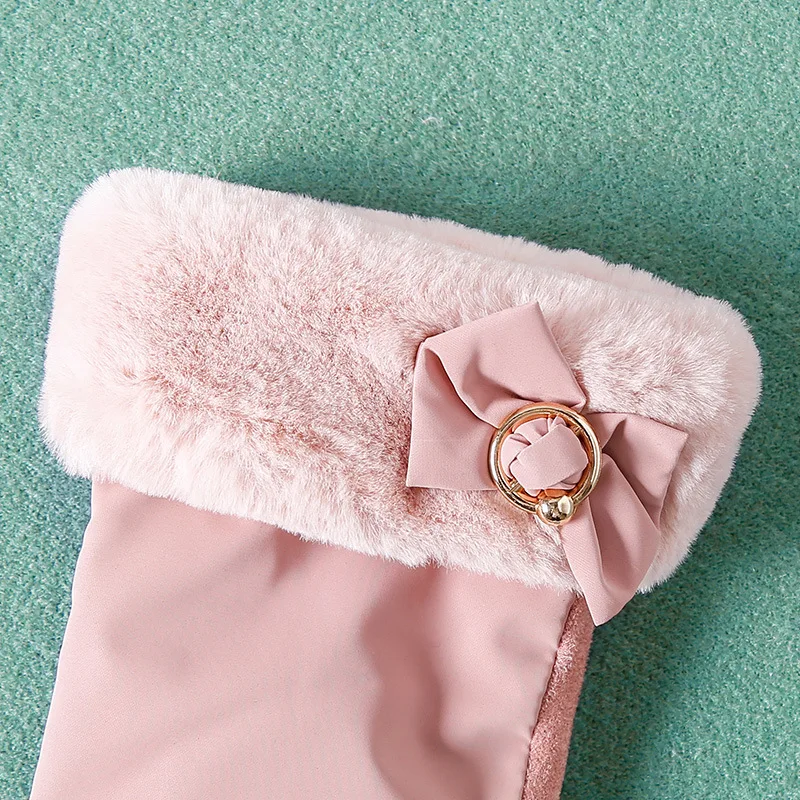 FEIQIAOSH новые модные замшевые зимние перчатки большого размера для женщин ручная