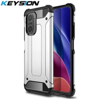 keysion shockproof armor case for xiaomi poco f3 5g mi 11i hard pc soft silicone phone back cover for redmi k40 k40 pro plus