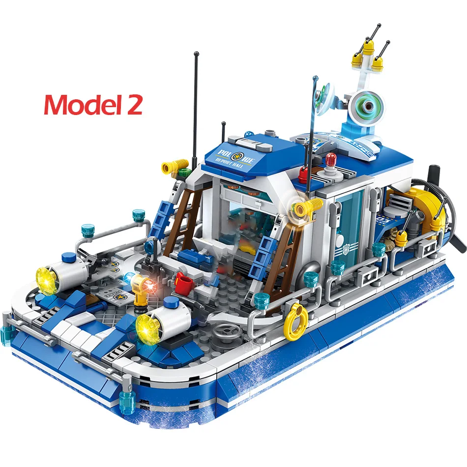 959Pcs Forest Police Station Building Blocks Compatible WW2 Military City Police Figures Bricks Toys for kids gifts