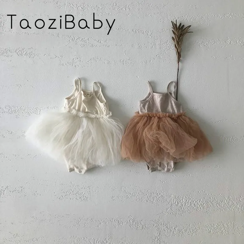 Корейская детская одежда 2020 новые летние детские комбинезоны платье сетчатые