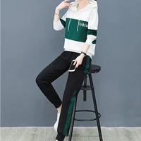 exercise set women 2021 new spring and autumn student female sportswear with a hood teenager girl sweatshirt pant hot sale 041