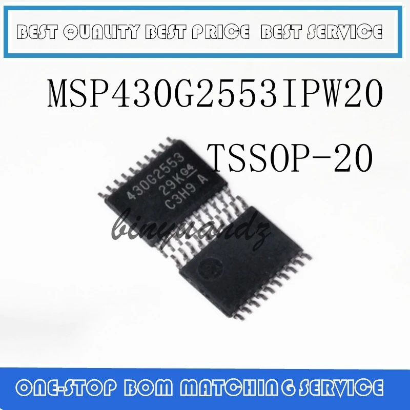 

2PCS MSP430G2553IPW20RG4 TSSOP20 IC MCU 16BIT 16KB FLASH 20TSSOP 430G2553 43062553