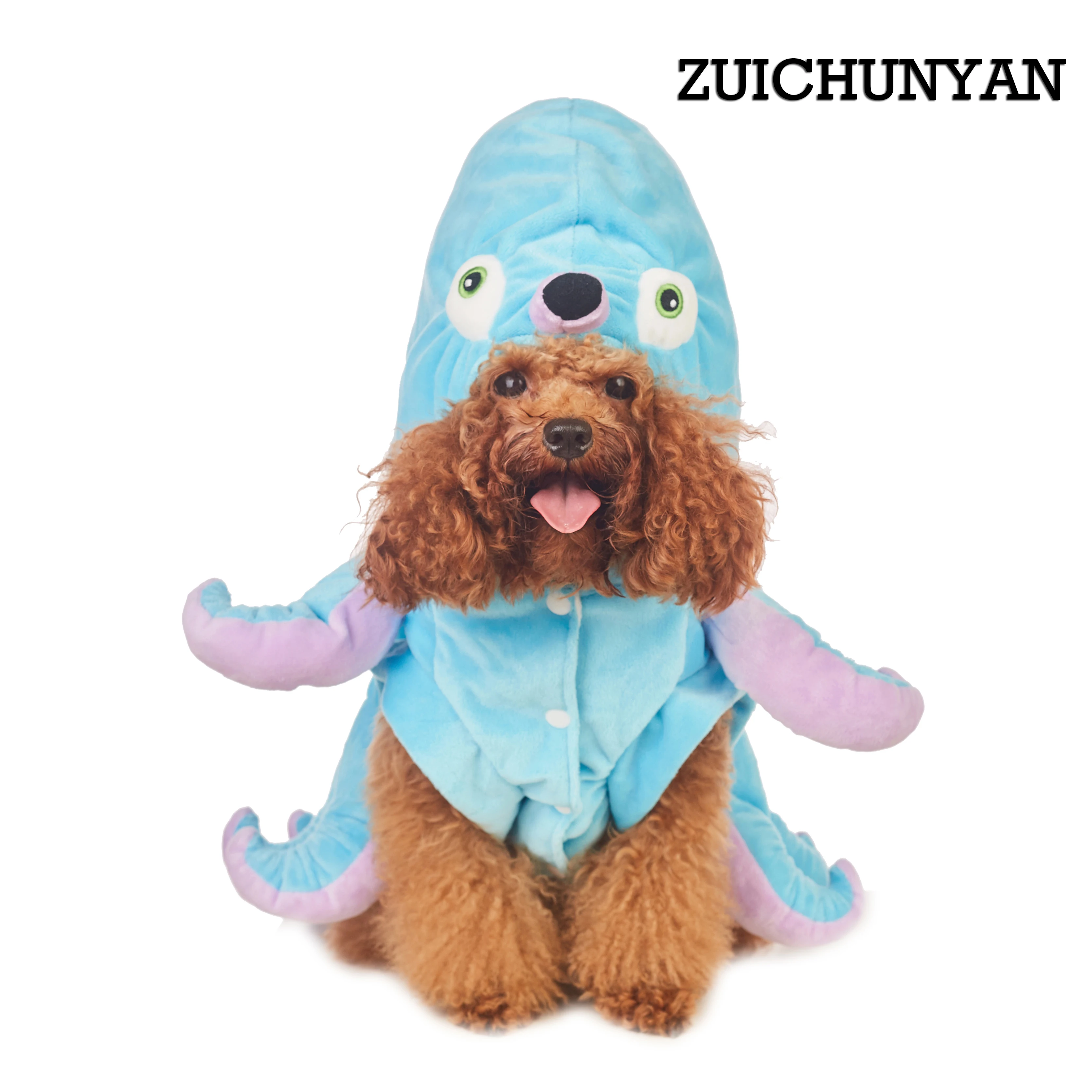 

ZUICHUNYAN Dog Octopus Costume Pet Funny Clothes for Halloween Christmas Parties Funny Pet Cosplay Costume