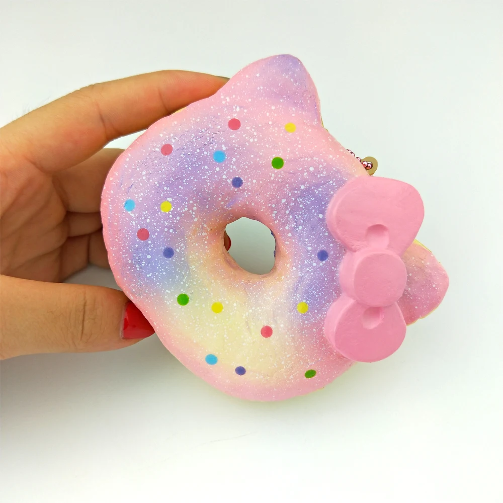 Мягкий hello kitty пончик милый обычный медленный отскок мобильный телефон ремешок с подвеской Рождественский подарок для детей Детские игрушки