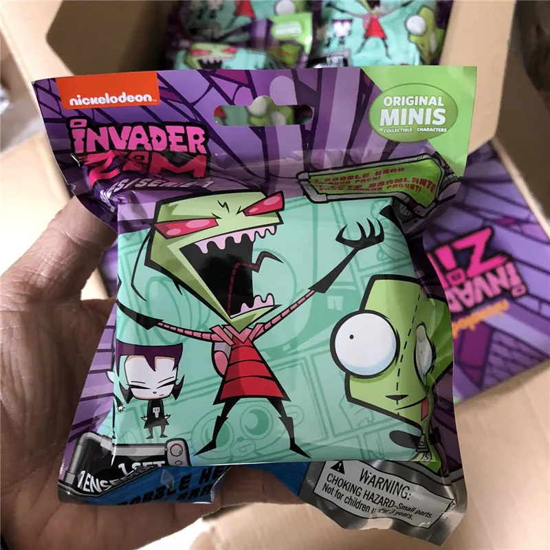 2 3 шт./лот оригинальная новая фигурка invader zim dib в виде слепой сумки миниатюрная