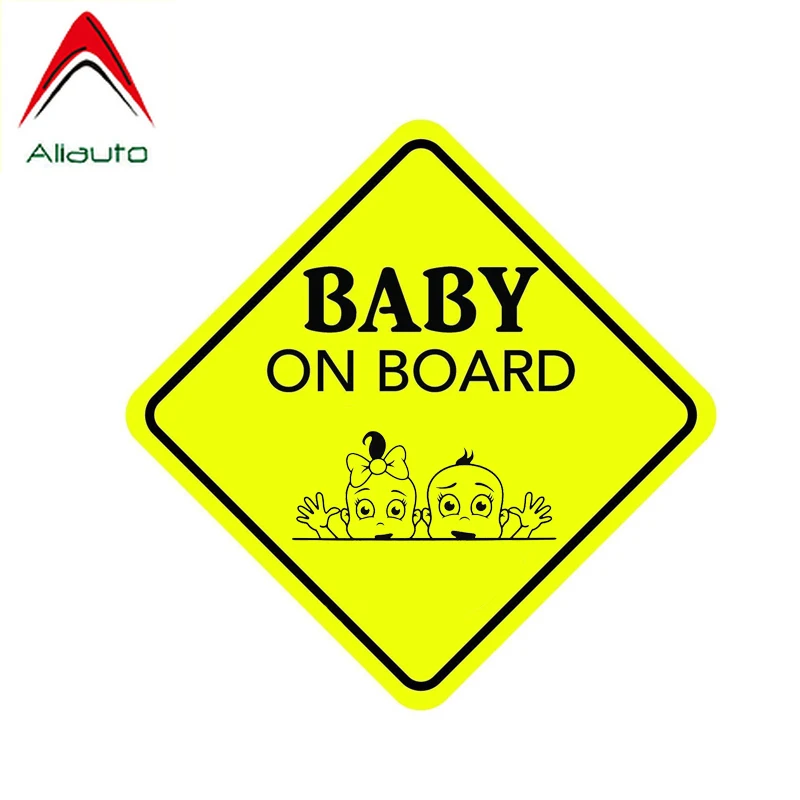 Предупреждающая Автомобильная наклейка Aliauto Детские аксессуары на борту ПВХ