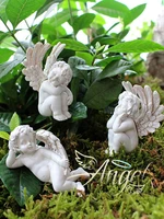 5 pcs planter pot angel garden stakes flower bed miniature angel statue resin baby angel stake garden lawn yard patio decoration
