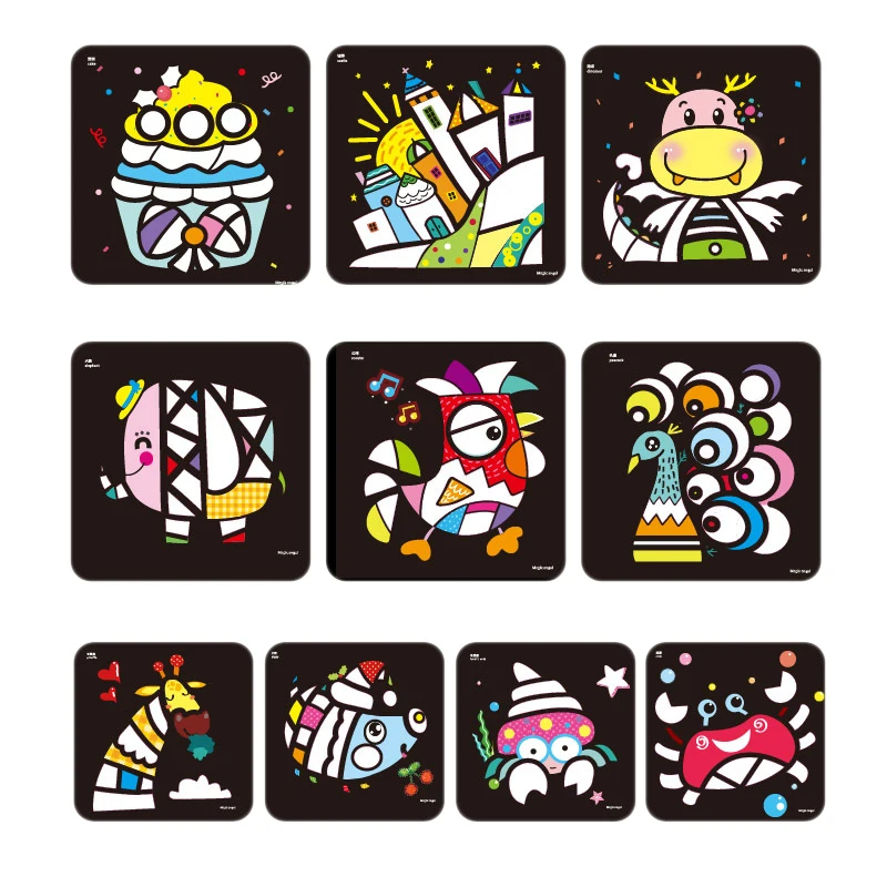 

Children's Sand Painting Toy Suit Color Sand Bottles DIY Cartoon Sand Painting Toy Kids Arts and Crafts Toys Kids Gift