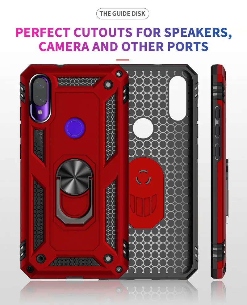 For Xiaomi Mi Play 3D Combo Armor Case for Metal Phone Back Cover Fundas Coque Etui |