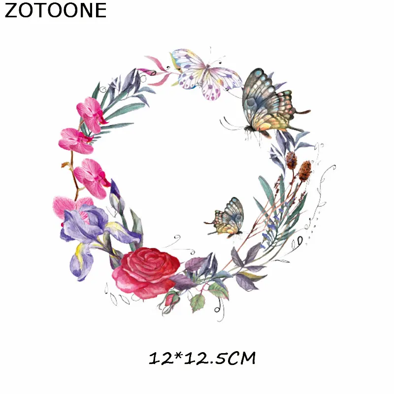 ZT0426 ZOTOONE Цветочные нашивки в форме животных для одежды Сделай Сам Тепловая передача термопечати для футболок Наклейки Аппликации железные наклейки подарки - Цвет: ZT0426