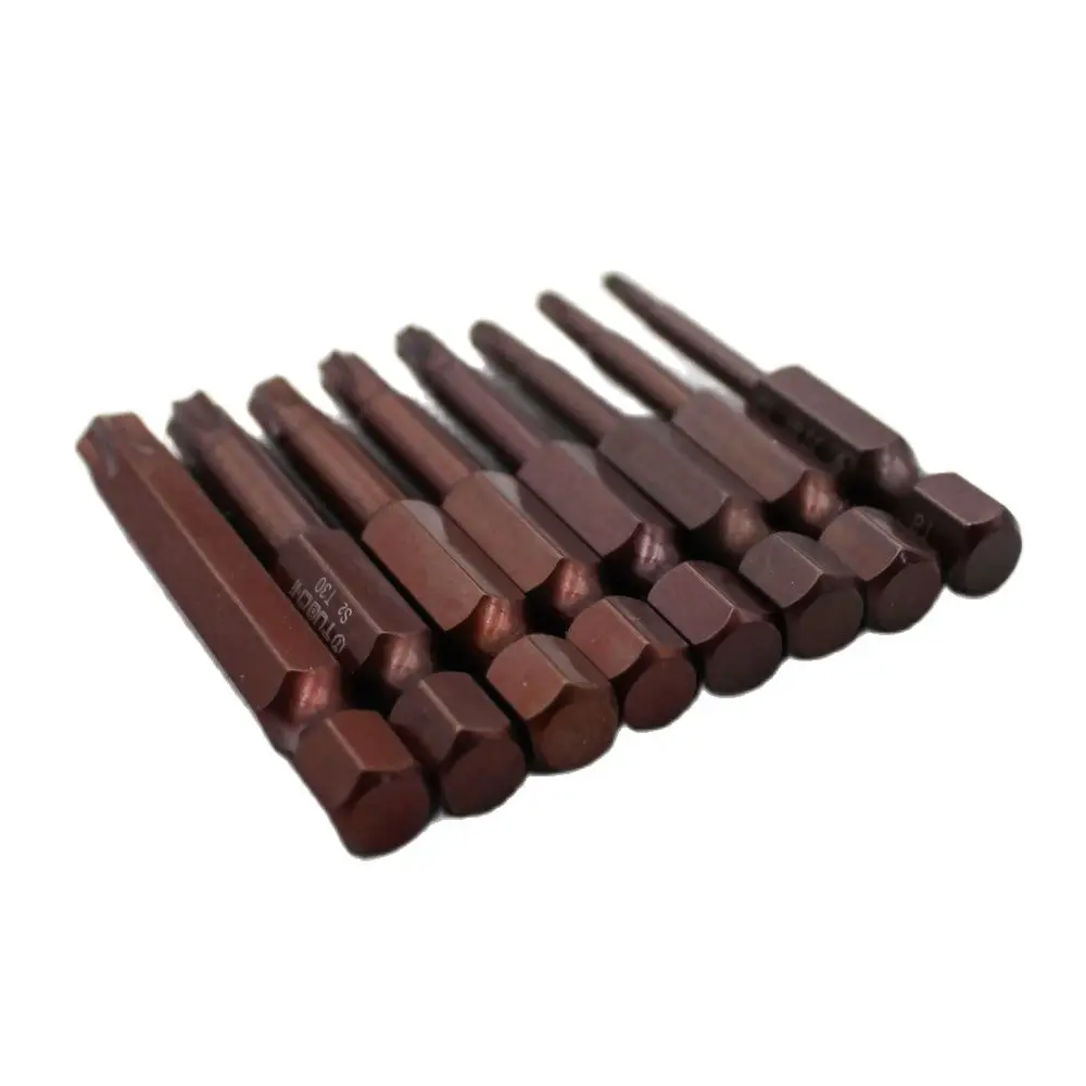

50mm Long 1/4" Hex Shank Magnetic Torx Screwdriver Bits Set T10 T15 T20 T25 T27 T30 T40