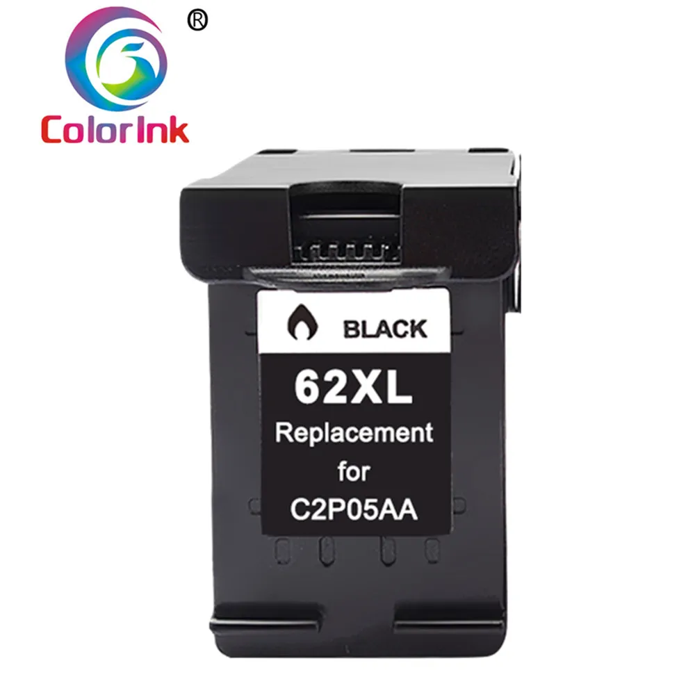 Сменный чернильный картридж ColoInk 62XL для hp 62 XL для hp 62 Envy 5640 OfficeJet 200 5540 5740 5542 7640 картриджи для принтеров - Цвет: 1 Black