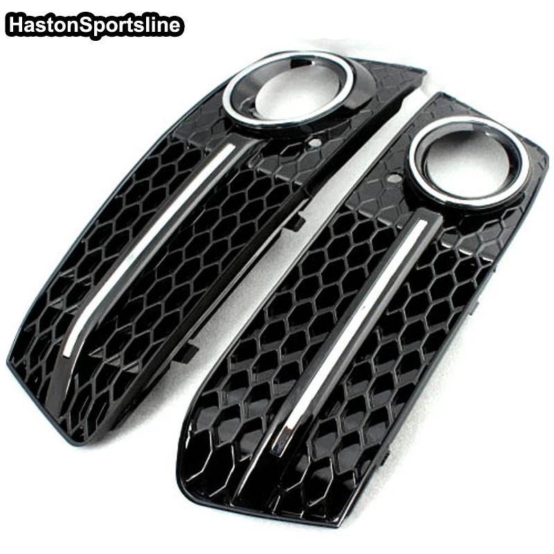 

A4 b8 Front Fog Lamp Cover Fog Light Racing Grills for Audi A4 Standard Bumper 2008-2011 Car Styling