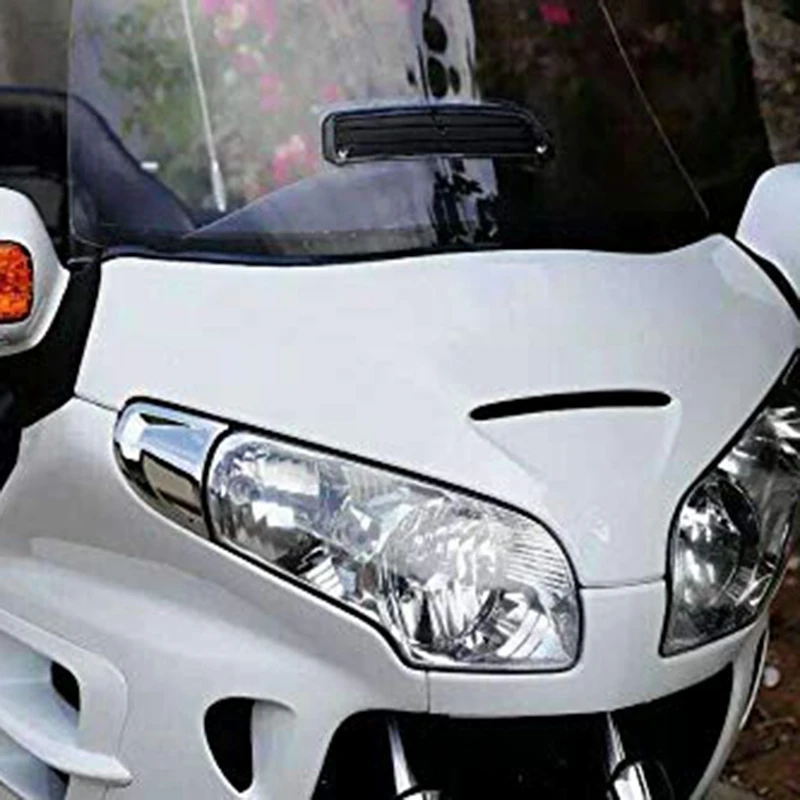Мотоциклетные хромированные передние фары накладки украшения для Honda Goldwing Gold Wing Gl1800 2001-2011(упаковка 2