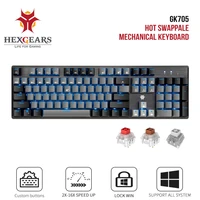 hexgears gk715 kailh box switch gaming lol keyboard waterproof hot swap 104 keys keyboard pink gaming mechanical keyboard