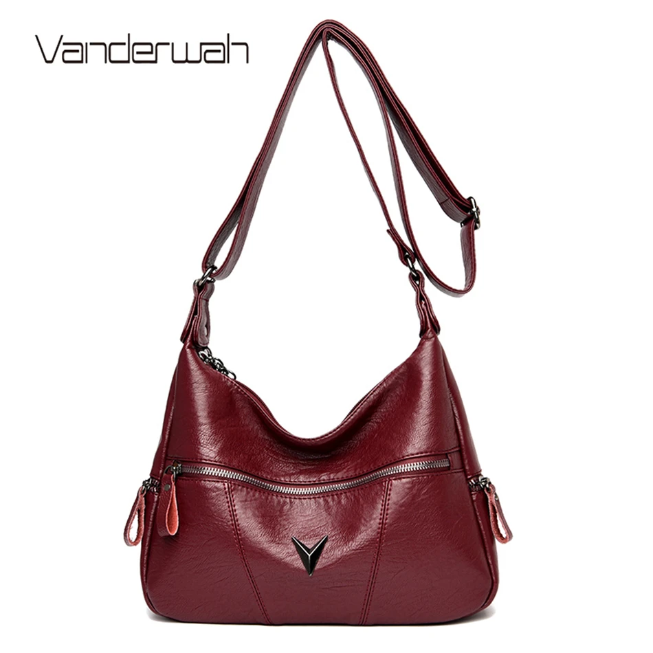 Роскошные сумки женские дизайнерские через плечо из мягкой кожи для женщин 2020