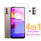 Защитная пленка 4 в 1 для Motorola Moto E40, закаленное стекло, Защитная пленка для объектива камеры телефона Motorola Moto E40 E30 E20