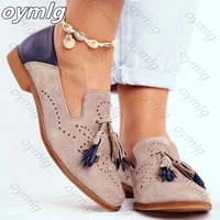 penny loafers women tassels genuine sheepskin moccasin pointed toe lady flats slip on shoes handmade