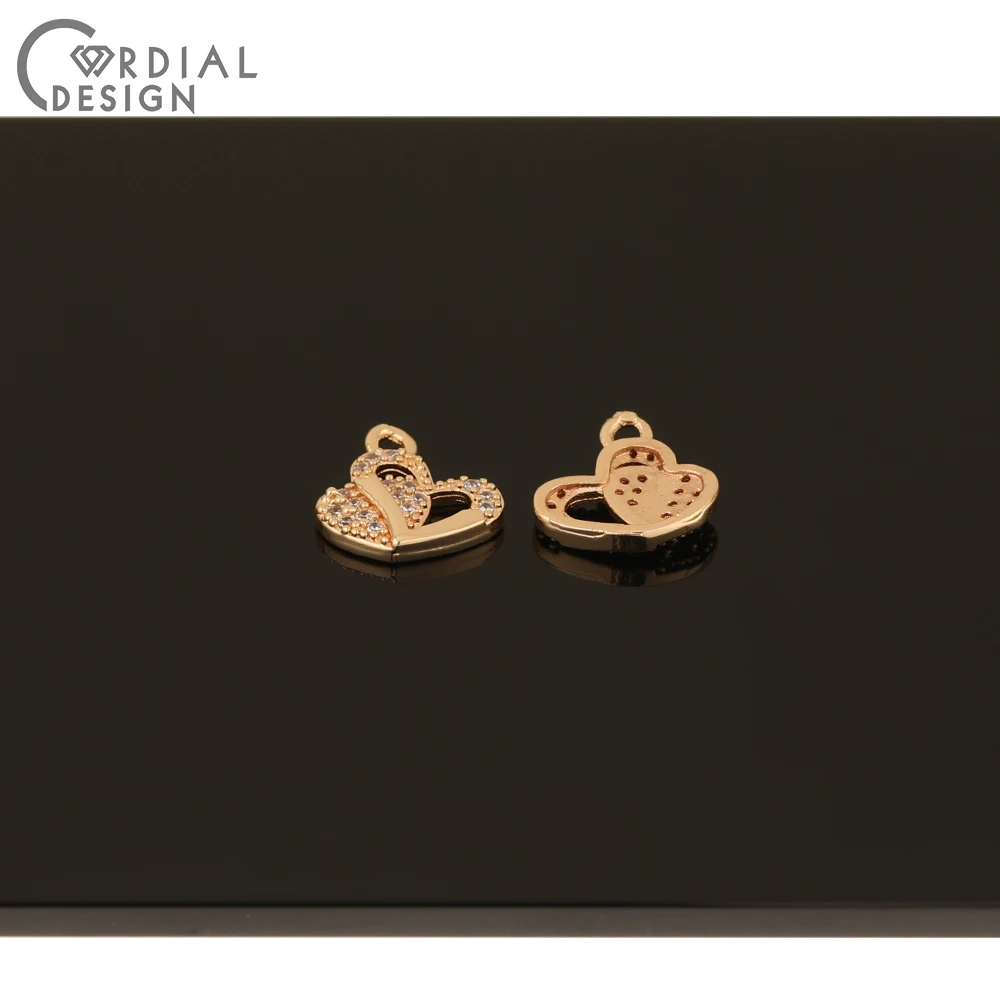 

Cordial Design 50Pcs 13*13MM DIY Charms/Jewelry Accessories/Hand Made/Earrings Making/Jewelry Findings & Components/CZ Pendant