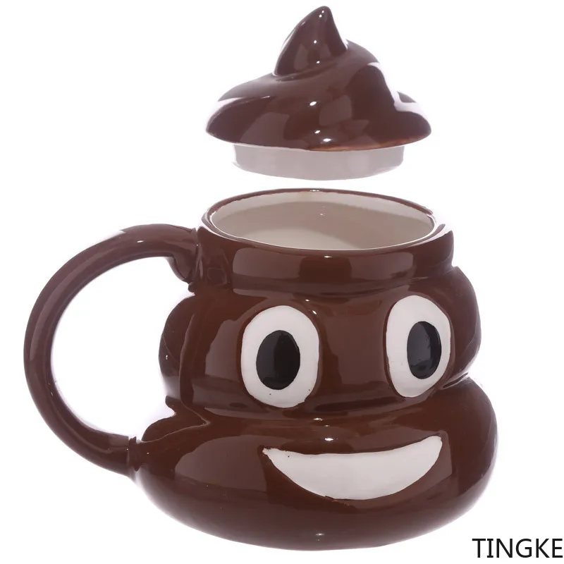 Забавная чашка 400 мл какашка керамическая для уборки молока и кофе с крышкой | Дом