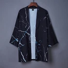 Кимоно женское тонкое свободного покроя, модный кардиган в японском стиле, хаори, верхняя одежда, черное пальто, весна-лето 2020