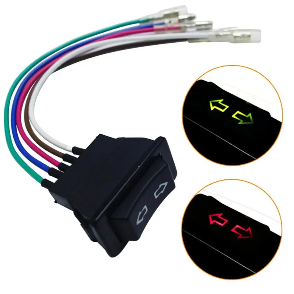 Professional 5Pin 12 For 24 v Black Car Power Window Switch With Plastic Lamp Electronic Components Universal Cars | Автомобили и