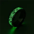 Модное светящееся кольцо с драконом, ФЛУОРЕСЦЕНТНОЕ кольцо из нержавеющей стали в стиле ретро, размера плюс, парные украшения для мужчин
