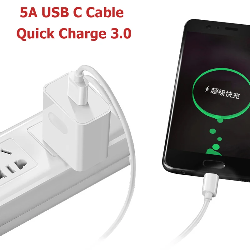Зарядное устройство QC3.0 Quick Charge 3 0 для Redmi 7 7A 8 8A Note 8T Pro Honor 9 10 20 lite 10i 20S 5A USB кабель