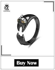 ORSA JEWELS, оригинальные женские ожерелья с черным котом и хвостом, подвески из натуральной 925 пробы, серебряные подвески, ювелирные изделия ASN101