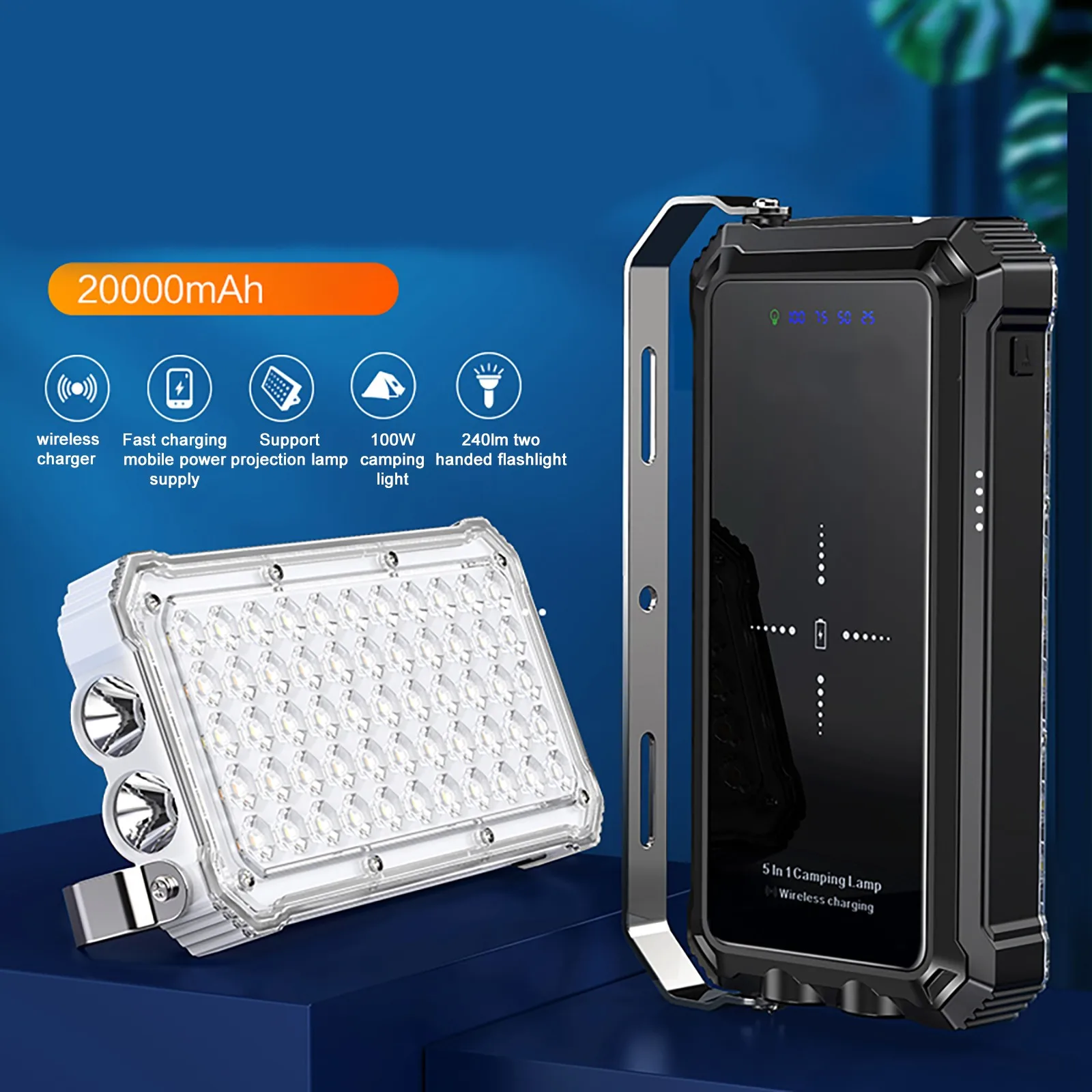 

Портативный внешний аккумулятор, 20000 мАч, водонепроницаемая внешняя аккумуляторная батарея IP66, уличное зарядное устройство для телефона дл...