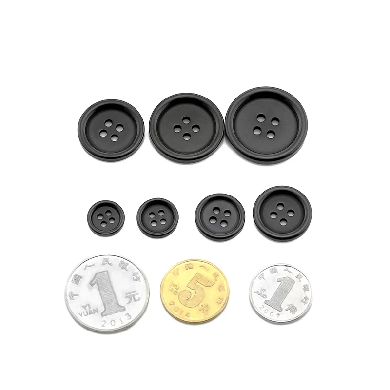 Новинка 20 шт. декоративные пуговицы из смолы черного и белого цвета с 4