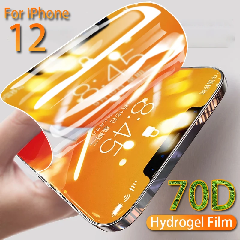 Гидрогелевая пленка 70D с полным покрытием для iPhone 11 12 Pro MAX mini Защита экрана SE 2020 11pro