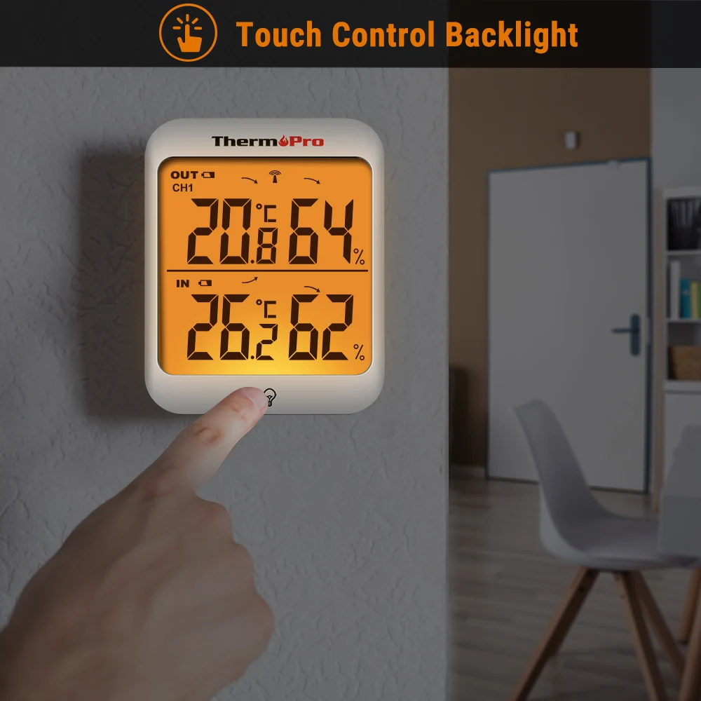 Метеостанция ThermoPro TP63C Беспроводная с подсветкой цифровой измеритель влажности 60