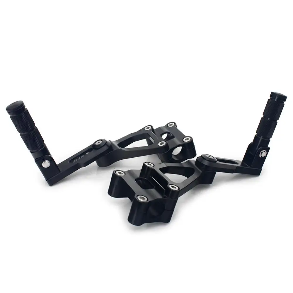 BIKINGBOY Регулируемый складной черный алюминий Rearsets подножки педали колышки для SOCO