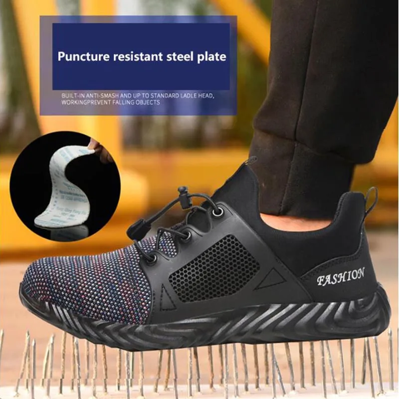 Новинка 2019 года сетчатая дышащая защитная обувь мужской светильник неубиваемые