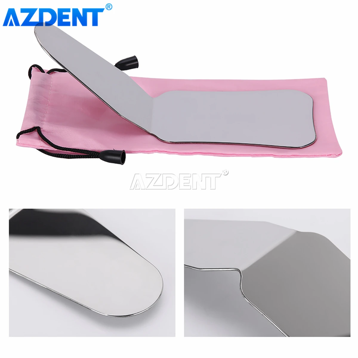 AZDENT-Espejos de fotografía Dental, 1 unidad, Reflector de doble cara de acero inoxidable para ortodoncia 2 #