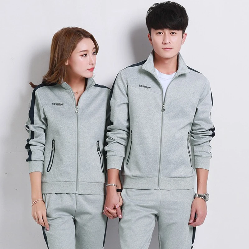 

KE Spring autumn couple sportswear two-piece men's women's clothing team clothing sports sportswear unisex tracksuit men
