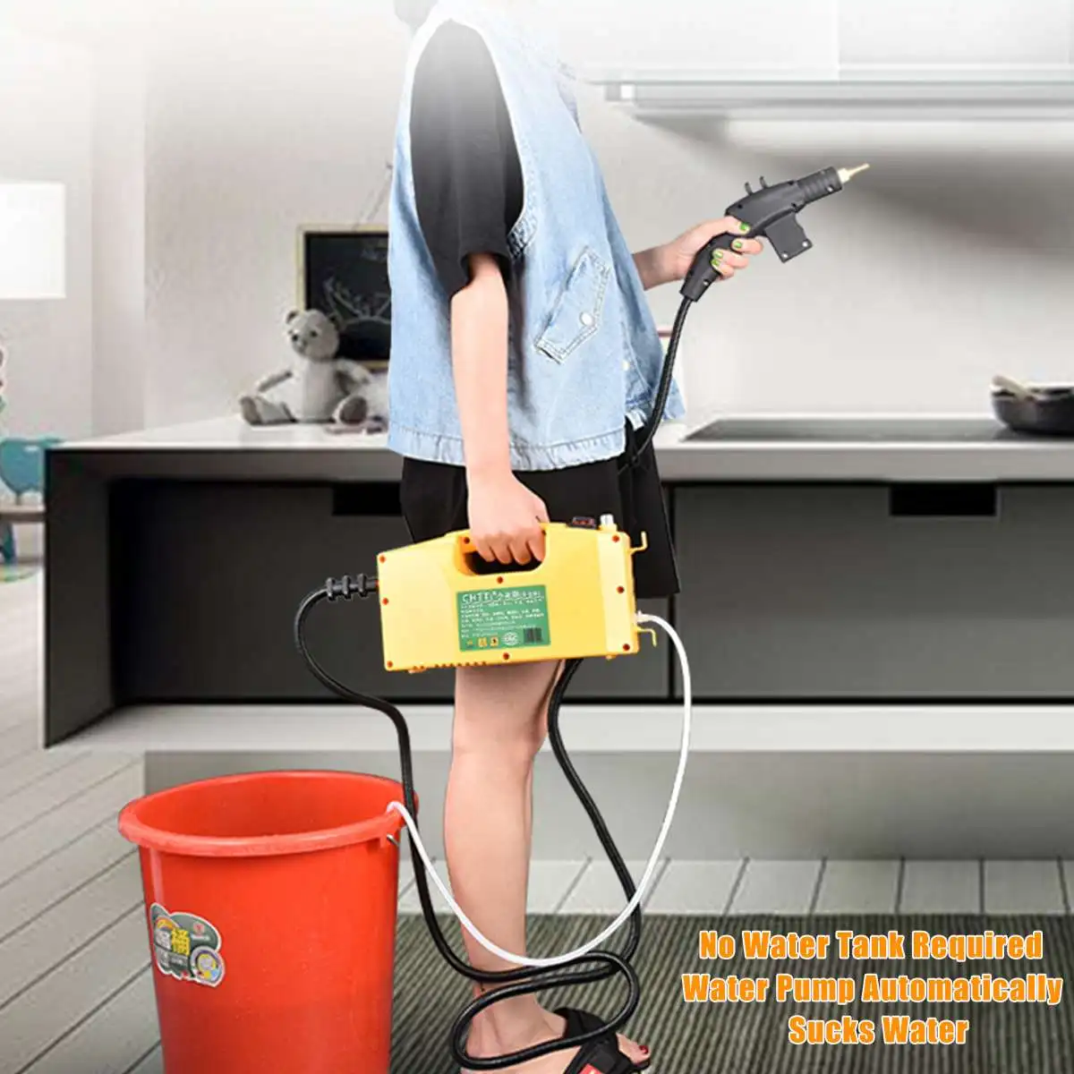 

110V 1600W Handheld High Temperature Steam Cleaner Kitchen Electric Cleaning Machine Sterilization Disinfector