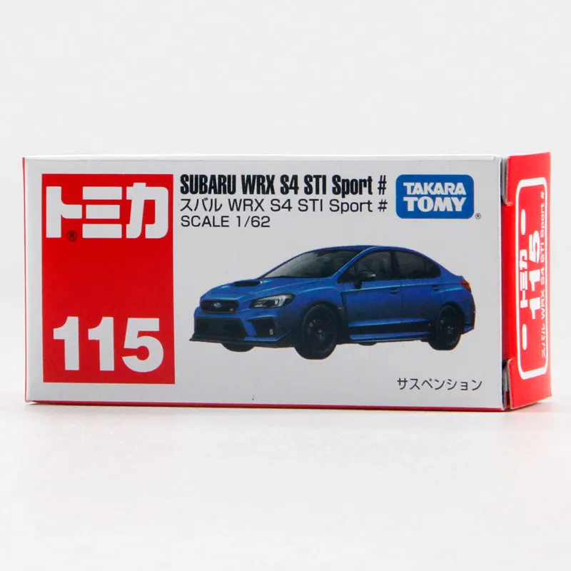 Модель автомобиля Takara Tomy Tomica 1/62 SUBARU WRX S4 STI Спортивная металлическая литая модель