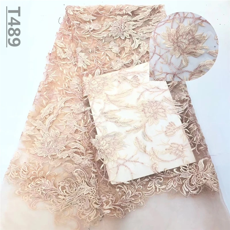 Вино 2019 новый стиль Французский Чистая кружевная ткань 3D цветок африканский тюль
