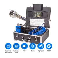 25mm drain pipe inspection camera snake video system with dvr recorder and 7 lcd monitor industrial drain plumbing borescope