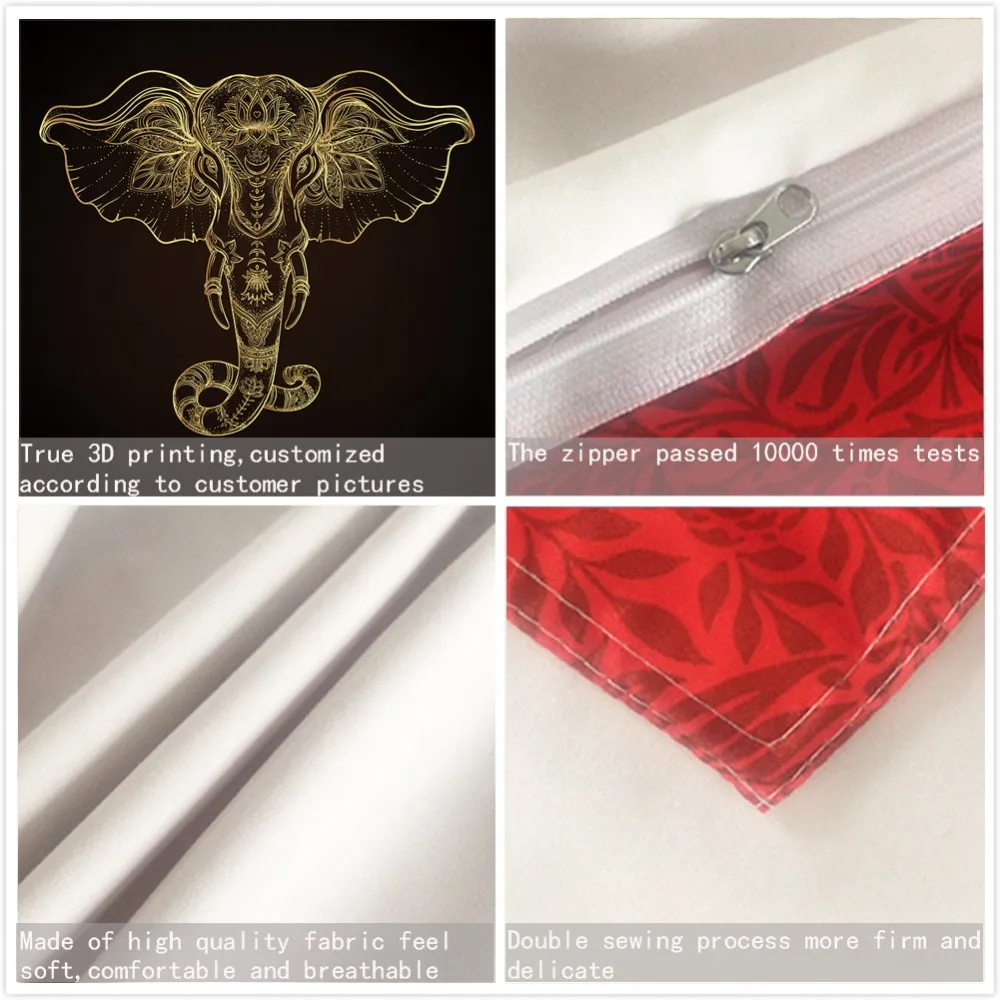 Золотой слон Лотос пододеяльник черный роскошный комплект постельного белья