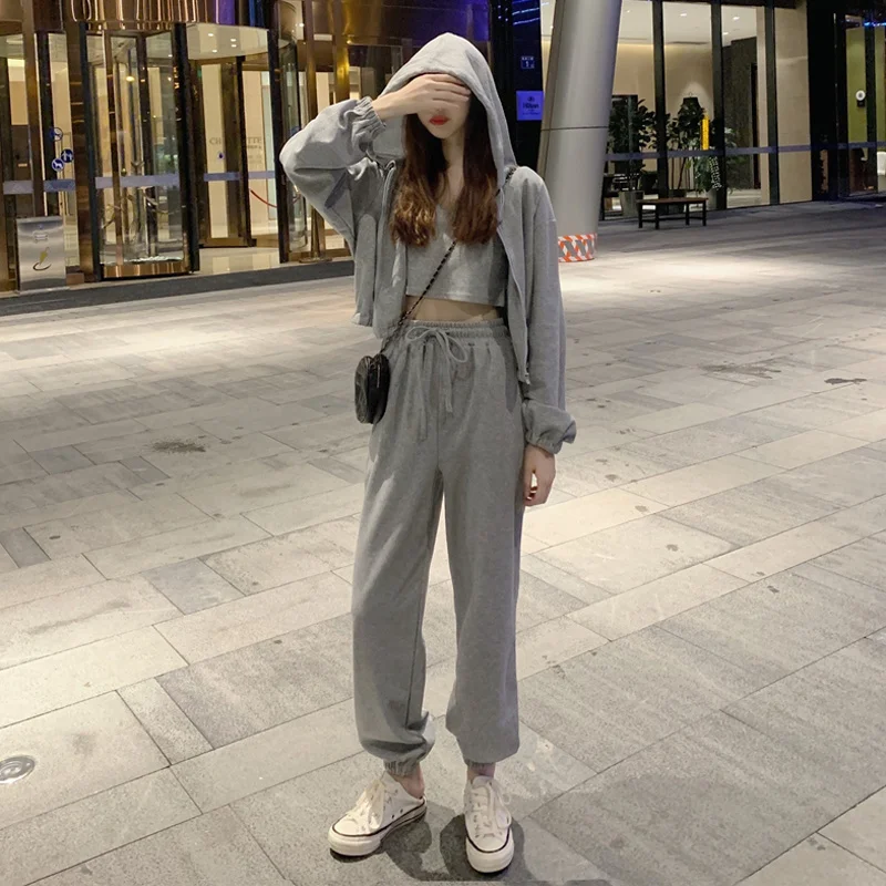 Осенние повседневные брюки корейский стиль новинка 2021 Свободный Повседневный
