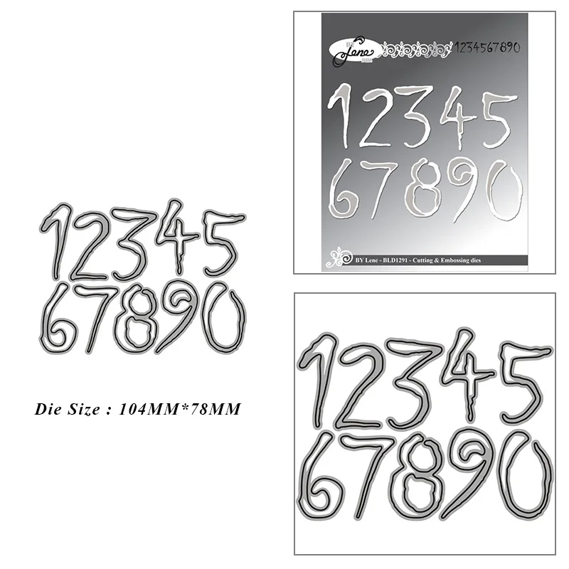 

One To Ten Arabic Numerals Metal Cutting Dies for DIY Scrapbook Album Paper Card Decoration Crafts Embossing 2021 New Dies